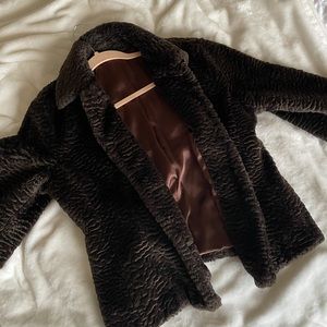 Brown teddy jacket